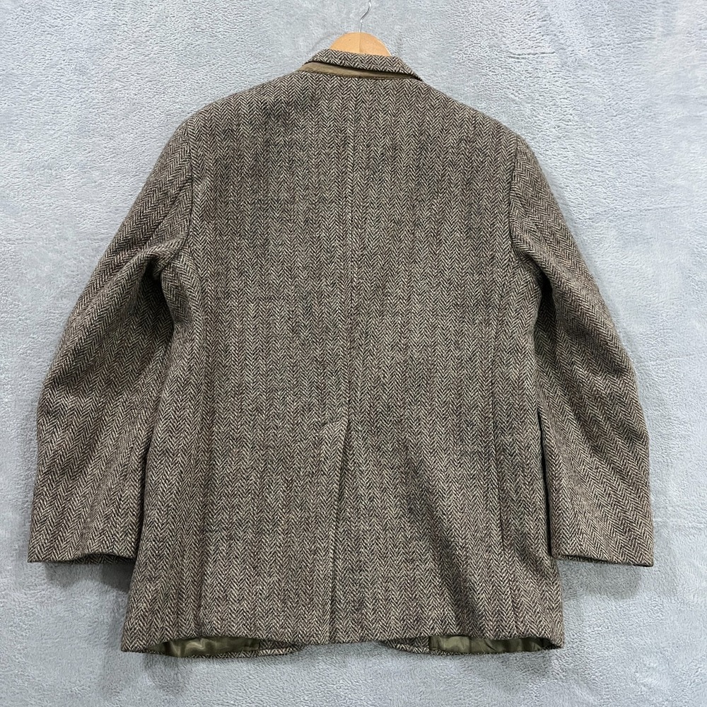 VTG Harris Tweed Blazer Men 40R Scottish Wool Nordstrom Herringbone Sport‎ Coat - Picture 2 of 14